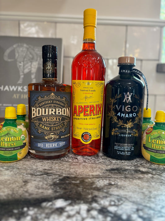 Elevated Paper Plane Cocktail w/ a Twist: Vigo Amaro & Bank Street 5 Year Reserve Bourbon