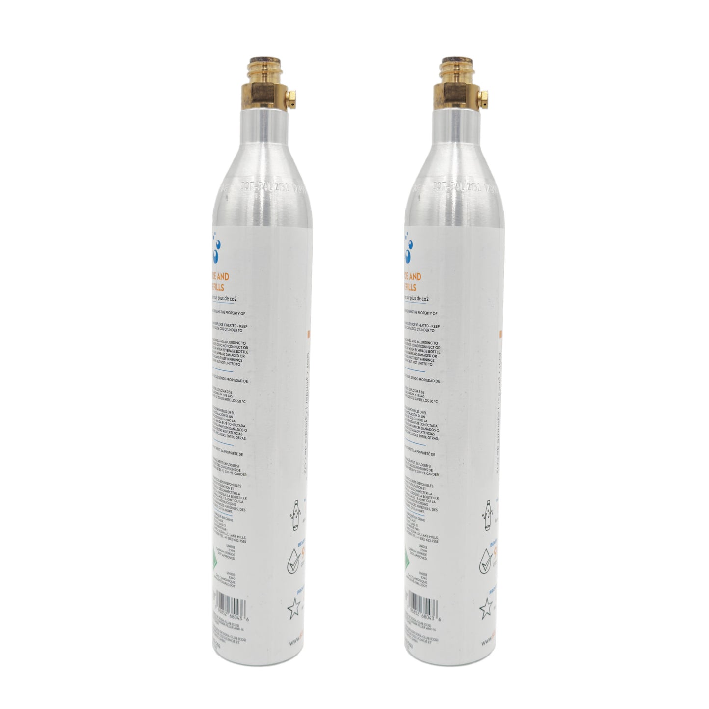 2 x 14.5 oz (410g) Screw-In CO₂ Cylinders