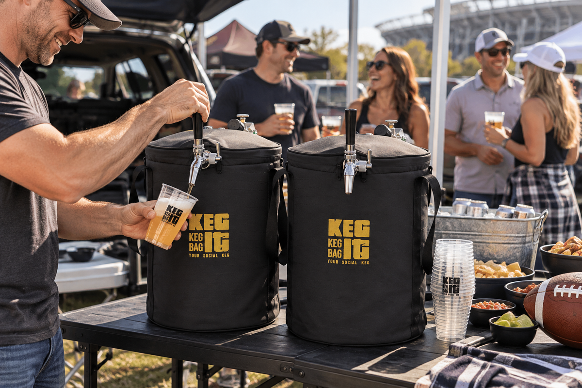 Keg It Double Tap Kit in Black & Gold