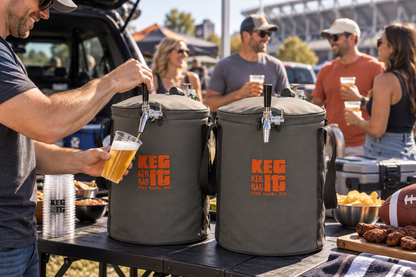 Keg It Double Tap Kit in Grey & Orange
