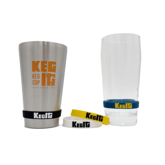 Keg It® Beverage Bands & Bottle-Opener Carabiner Set – Your Ultimate Party Drink Marker