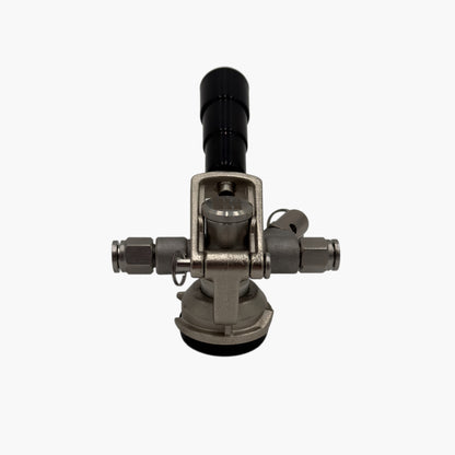 Keg It™ Low Profile D-Type Keg Coupler - Pro-Grade with Push-In Fittings