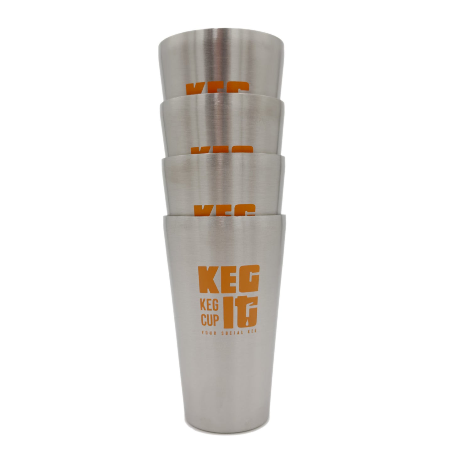 Keg It® Keg Cup Multi-Pack - Dual Walled Stainless Steel Party Pints