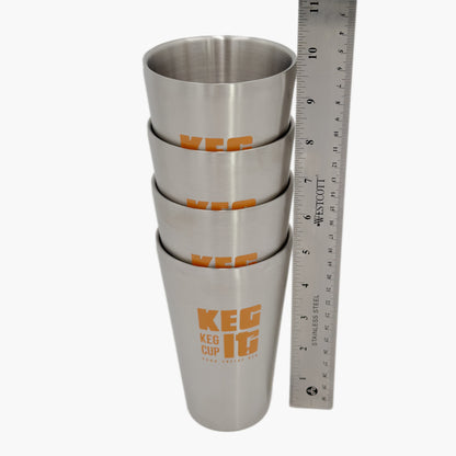 Keg It® Keg Cup Multi-Pack - Dual Walled Stainless Steel Party Pints