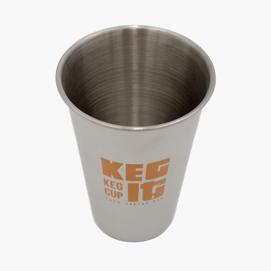 Keg It® Keg Cup - Single Walled Stainless Steel Party Pint
