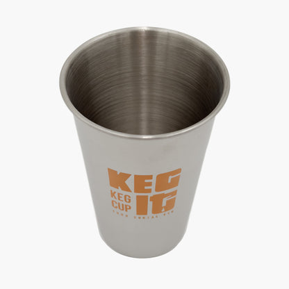 Keg It™ Keg Cup - Single Walled Stainless Steel Party Pint