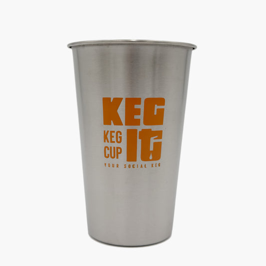 Keg It® Keg Cup - Single Walled Stainless Steel Party Pint