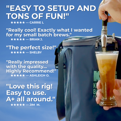 5-star customer reviews for the Keg It Keg Kit, included twice in the Double Tap Kit