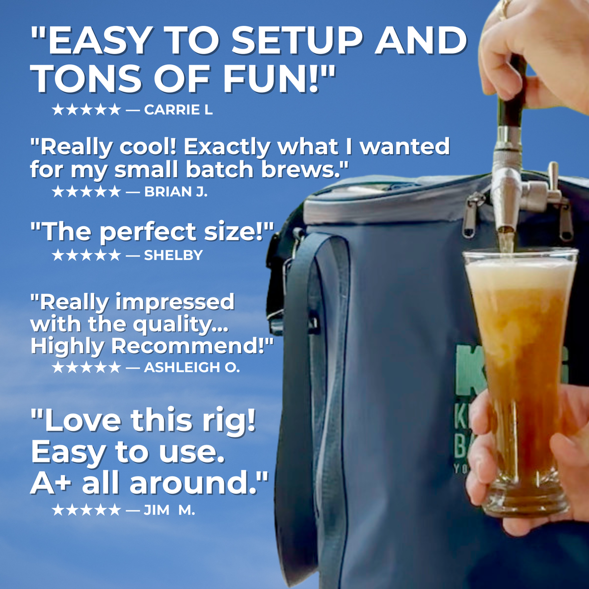 5-star customer reviews for the Keg It Keg Kit